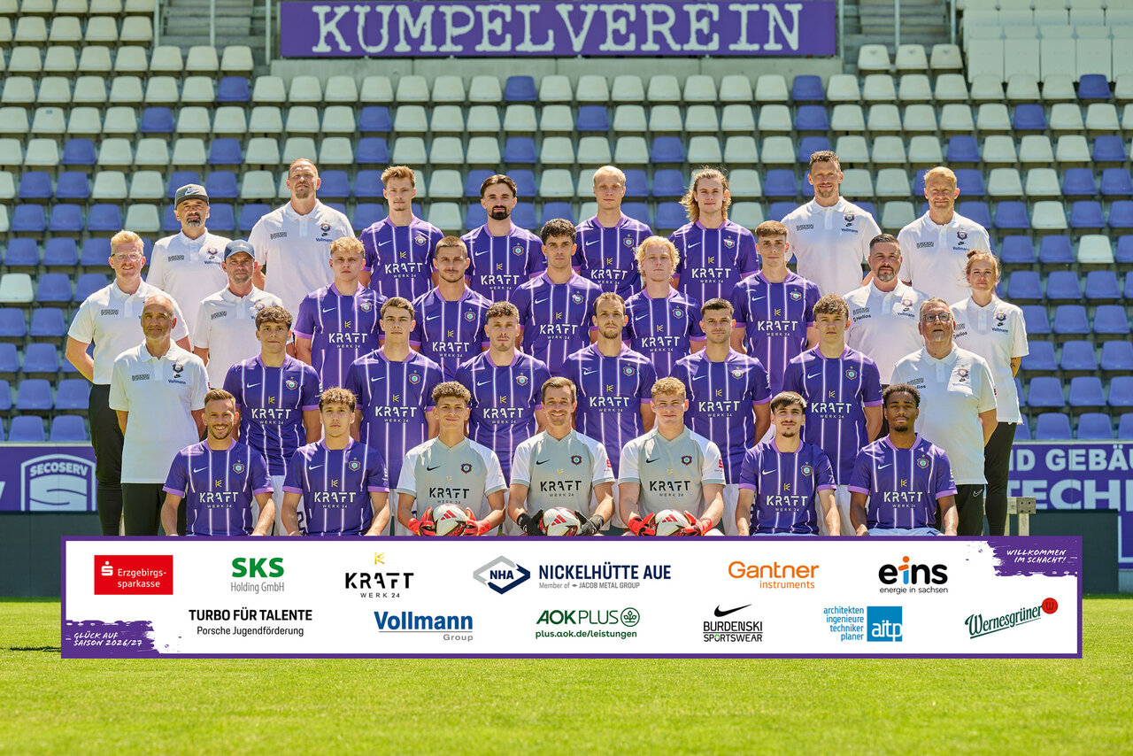 FC Erzgebirge Aue Mannschaftsfoto