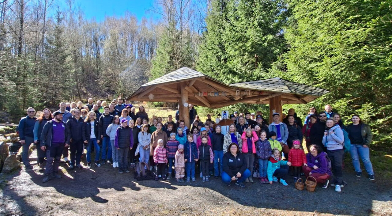 Gruppenbild bei Osterwanderung.