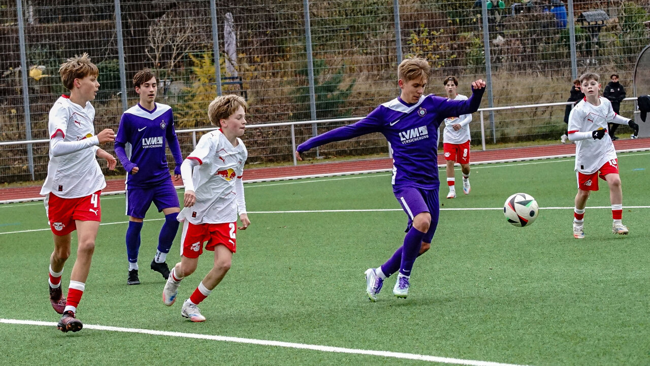 U15 im Duell mit der U14 aus Leipzig.