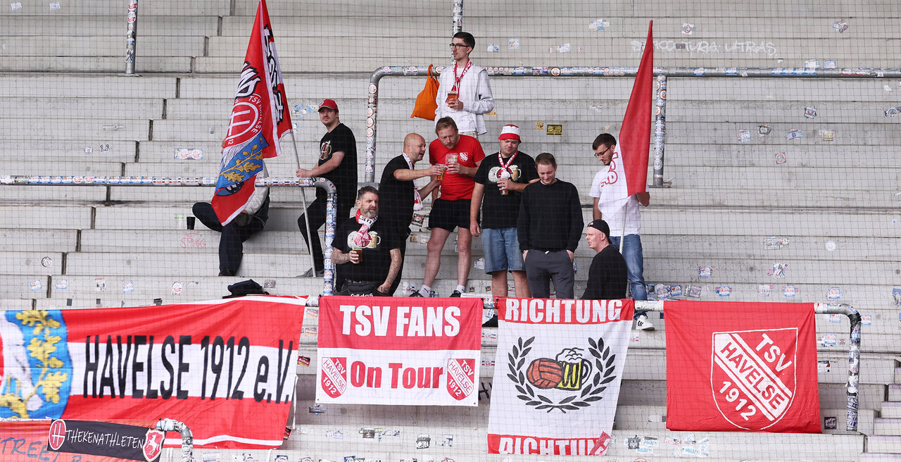 Fan-Block des TSV Havelse.