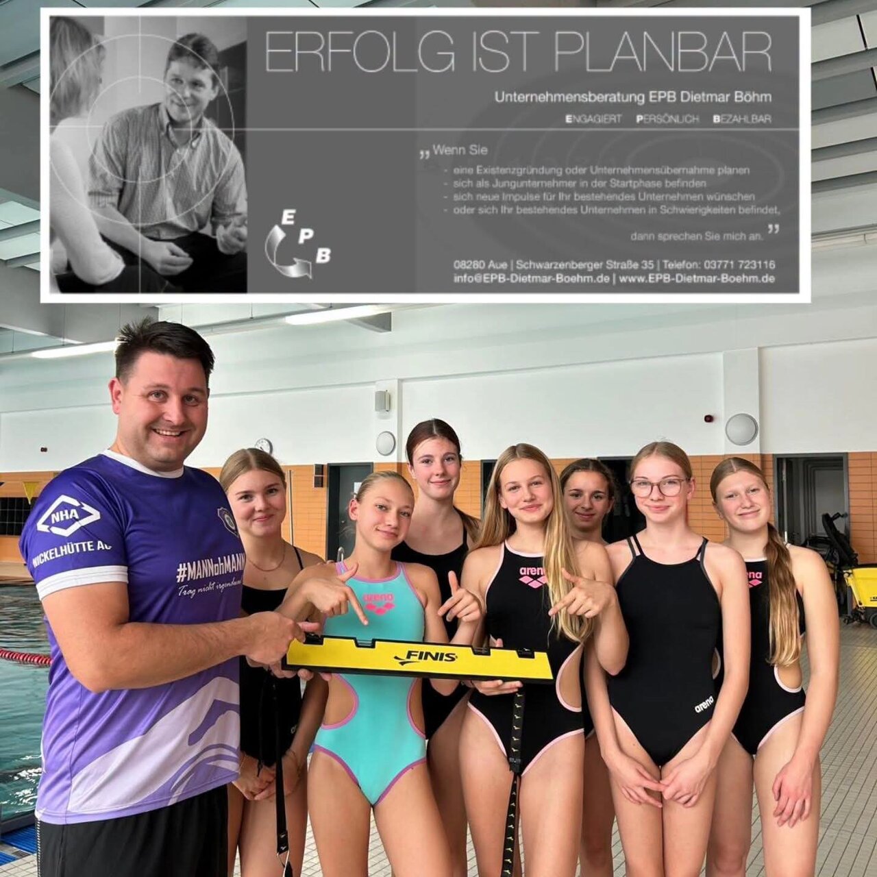 Sponsor der Schwimmer.