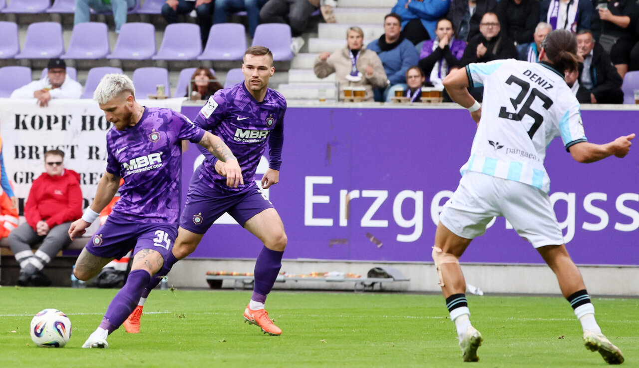 Marvin Stefaniak schießt.