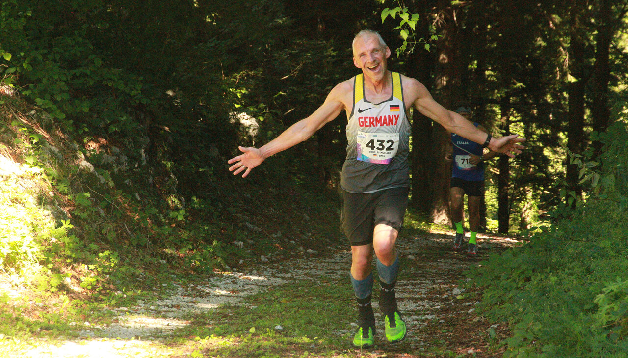 René Leßmüller bei der WM der Bergläufer.