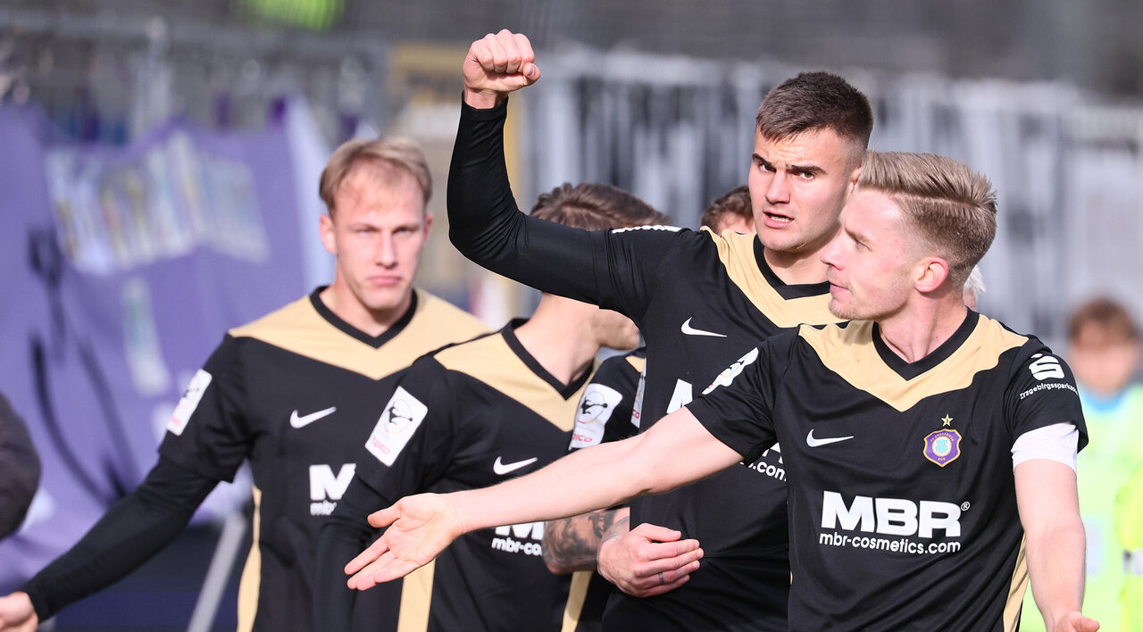 Jubel nach dem Ausgleich in Hoffenheim.