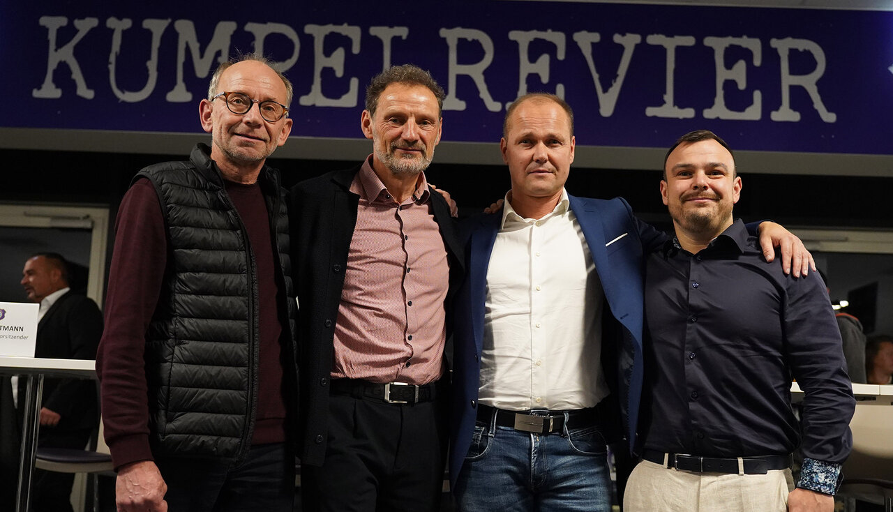 Der neue vierköpfige Vorstand des FCE.