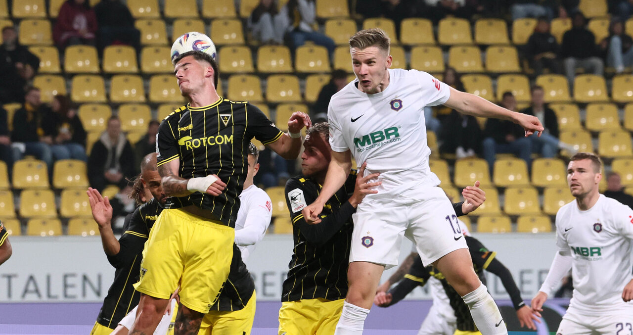 Voller Einsatz in jedem Zweikampf - Erik Majetschak.