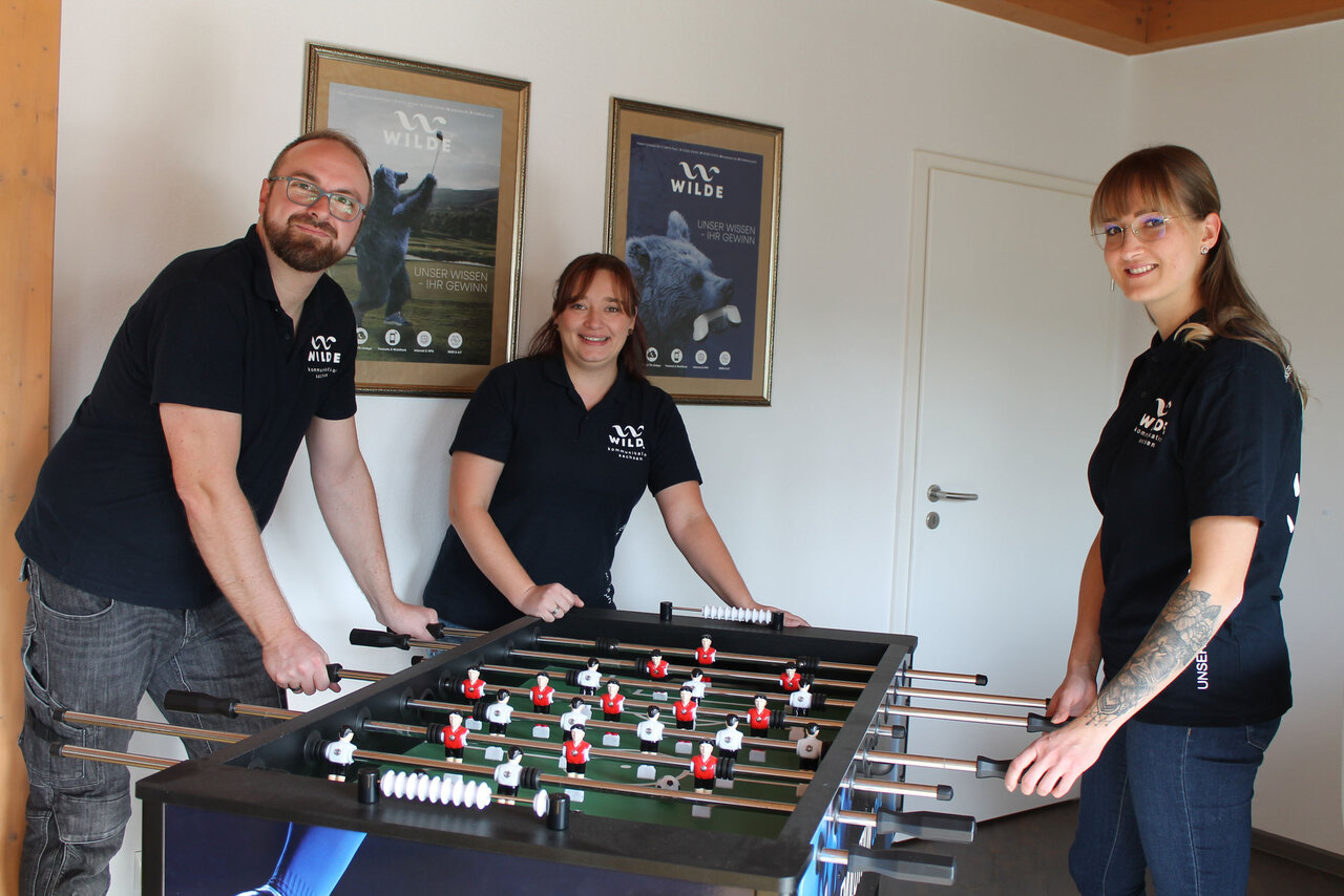 Wilde Kommunikation am Tischkicker