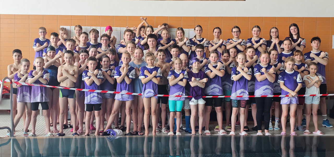 Gruppenbild Veilchen-Schwimmer.