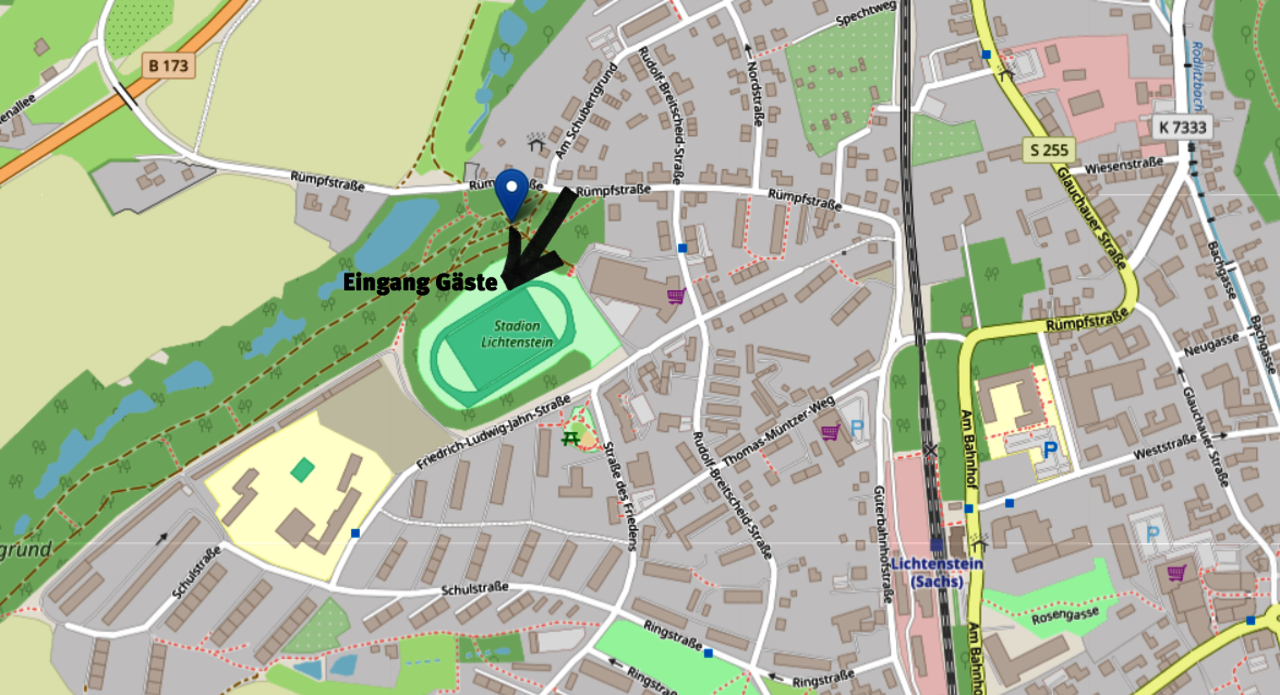 Grafik Stadion & Gästeeingang