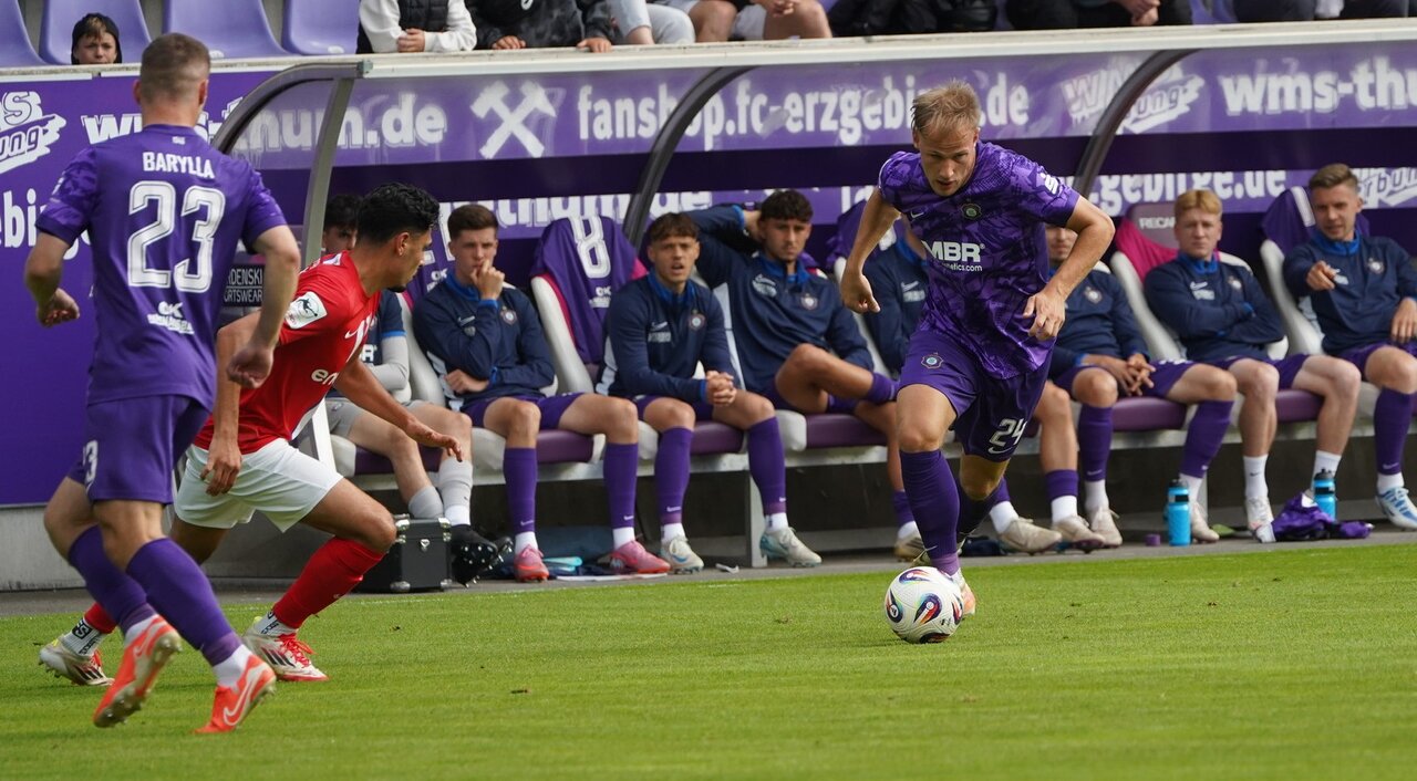 Engagiert aber ohne Abschlussglück - Stürmer Jannic Ehlers.