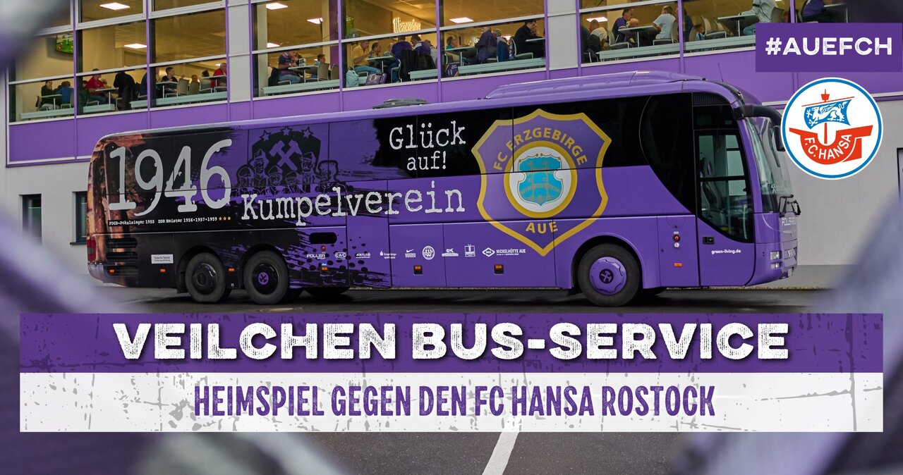 Werbegrafik Veilchen Bus-Service