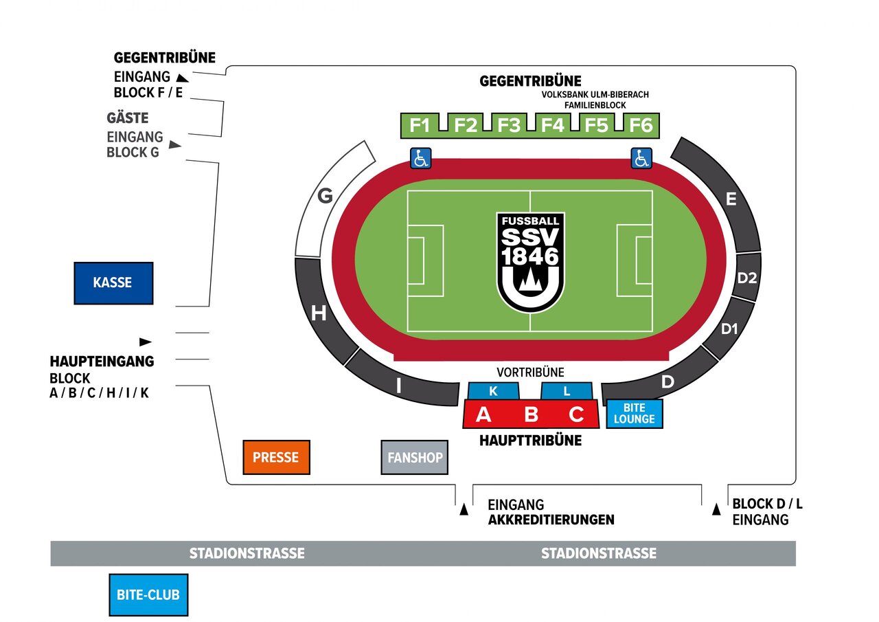 Stadionplan Ulm